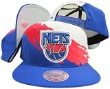 New Jersey Nets Snapback Adjustable Plastic Snap Mitchell & Ness Hat / Cap