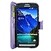 Galaxy S6 Active Case - Cellularvilla Pu Leather Wallet Flip Open Pocket ID Card Holder Slots Case Pouch Cover Fold Stand with Wrist Strap for Samsung Galaxy S6 Active SM-G890 (Purple_Giltter)