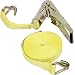 Mazzella 2 Inch X 27 Feet Wide Handle Rachet Tie-Down Assembly with Wire Hooks Both Ends