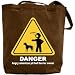 Canvas Tote Bag Brown  Danger : Angry American Pit Bull Terrier Owner  Dog