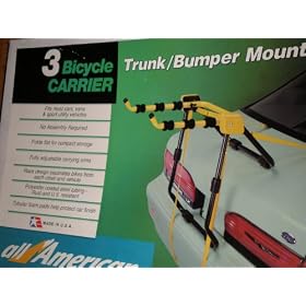 3 Bike Carrier Rack, Trunk Bumper Mount : Car, Van, and Sports Utility