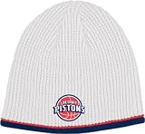 Detroit Pistons White Knit Hat