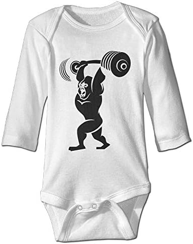 Gorilla Lifting Weight Baby Bodysuit
