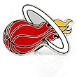 NBA MIAMI HEAT BASKETBALL BELT BUCKLE LICENSED