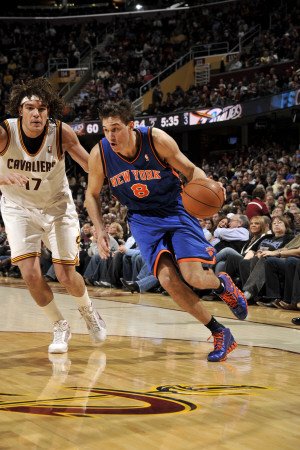 New York Knicks v Cleveland Cavaliers: Danilo Gallinari and Anderson Varejao Photographic Poster Print by David Liam Kyle, 8x12