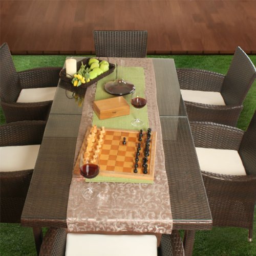 Rattan Dining-Set Sitzgarnitur 8-teilig Gartenmöbel Garten