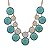 Snowman Lee European Style Chain Colorful Mixing Gemstone Gold Plated Necklace