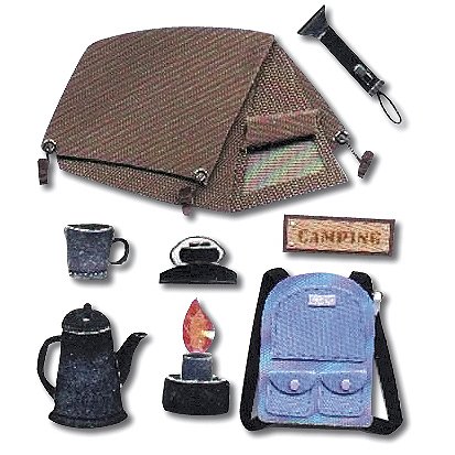 Jolees  Boutique Themed Ornate Stickers, Camping 