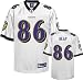 Todd Heap Jersey: Reebok White Replica #86 Baltimore Ravens Jersey - Large