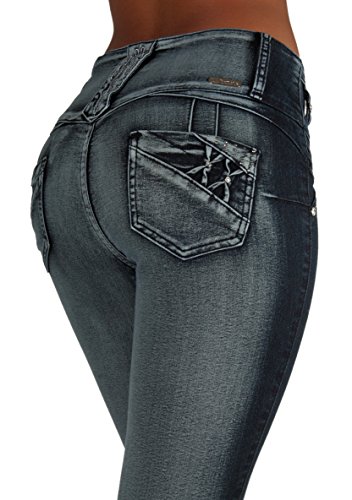Style LA6A154aS - Colombian Design, Mid Waist, Butt Lift, Skinny Jeans