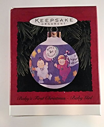 Babys First Christmas – Baby Girl – 1995 Hallmark Keepsake Ornament