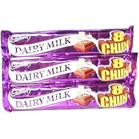 Cadbury Dairy Milk Chocolate Bar 2.6oz-pack 3 Bars