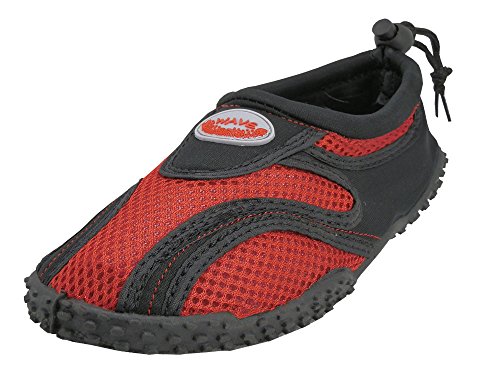 The Wave Childrens Aqua Shoe,7 M US Big Kid,Black/Red