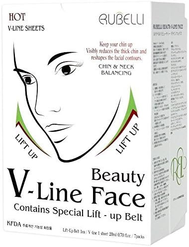 RUBELLI] Beauty V-Line Face Lift UP Set : Slimming Belt + 7 Face Sheets by RUBELLI