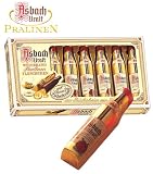 Asbach Uralt Brandy Filled Bottle Shaped Chocolates with Sugar Crust in Window Gift Box - 100g/3.5oz