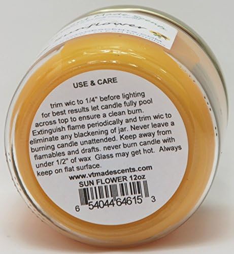 Sunflower Candle 12 Oz - Vermont Made -