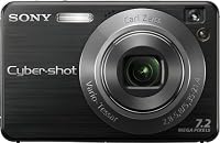 Sony Cybershot DSCW120/B 7.2MP Digital Camera with 4x Optical Zoom with Super Steady Shot (Black)
