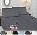 Utopia Bedding 4-piece Bed Sheet Set 100% Cotton, Includes Flat Sheet, Fitted Sheet, and 2 Pillow Cases (Full, Grey)