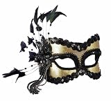 Forum Fantasy Half Mask, Gold, One Size