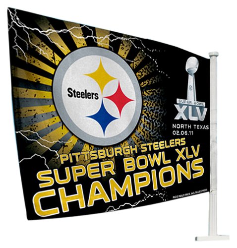 NFL Pittsburgh Steelers 2010 Super Bowl XLV Champion Truck Flag