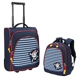Travelite Kindertrolley + Rucksack YOUNGSTER Pirat Kinderset 2-tlg., marine - Motiv Pirat
