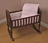 Baby Doll Bedding Madisson Puffed Brocade with Lace Cradle Bedding Set, Pin ....