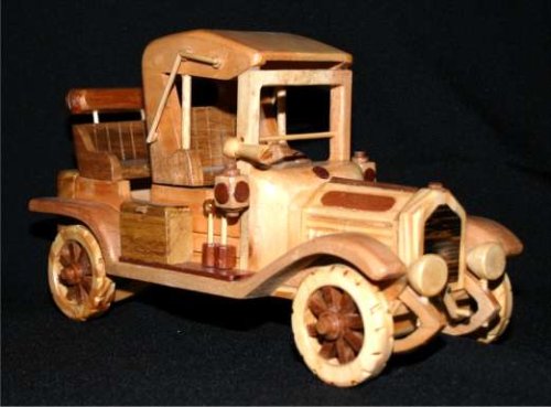 Handcrafted Wooden Toy Car Classic Vintage Model CMC_ROLLSROYCE1904