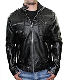 REMETEE by Affliction Rock 2 Road Faux Leather Motorcycle Mens Jacket