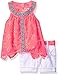 Little Lass Girls' 2 Pc Short Set Braid Collar