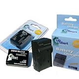 UpStart Battery DMW-BLC12 Replacement 2 Batteries+Charger Kit for Panasonic Digital Cameras