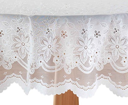 Miles Kimball Elegant Floral Vinyl Lace Table Cover