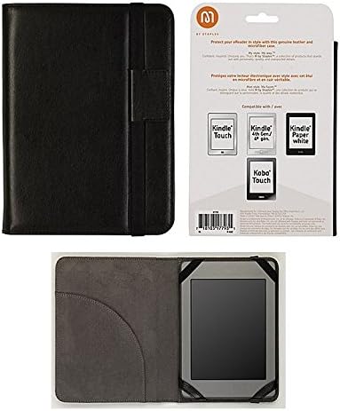 M By Staples eReader Case for Kindle Devices, Black Leather