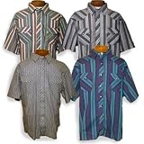 Wrangler Short Sleeve Big and Tall Stripe Western Shirt - Assorted