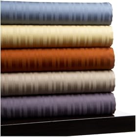 Pinzon 440-Thread-Count Damask Stripe Sheet Set