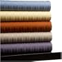 Pinzon 440-Thread-Count 100-Percent Cotton Damask Stripe Queen Sheet Set, Saddle