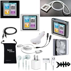 DigitalsOnDemand 14-Item Accessory Bundle for New Apple iPod Nano 6th Gen Generation 8GB 16GB
