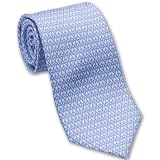 Peace Sign - Men's Silk Necktie in Light Blue