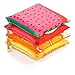 LOQI Frutti Collection Pouch Reusable Bags, Multicolored, Set of 4
