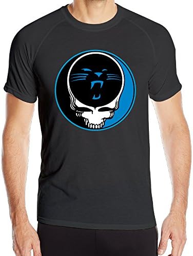 GAOXIG Mens Greatfull Panthers Dead Quick Drying Sport Shirts Black