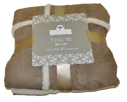 Microfiber Patch Throw 50 X 60" Color Mocha"