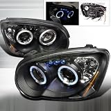 2004-2005 Subaru Impreza Halo Led Projector Headlights Black by Instyleparts