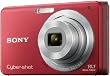 Sony Cyber-shot DSCW180 Digital Camera - Red (10 MP 3x Optical Zoom) 2.7 inch LCD