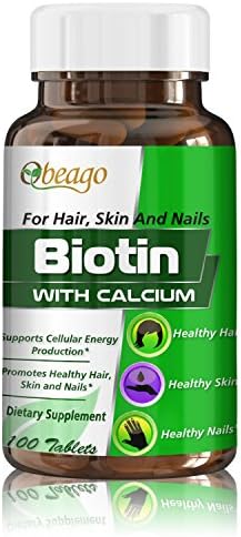 Biotin (10,000mcg) Premium Maximum Strength with Calcium - Reduces Hair Loss and increases Growth - Healthy Glowing Skin - Stronger Less Brittle Nails - Added Calcium also helps stabilise Blood Pressure.