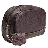 Deluxe Leather Small Toiletry Bag (Dopp Kit) from Parker Safety Razor