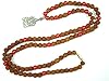 Prayer Mala Beads Coral Rudraksha Yoga Meditation Japamal with Ganesha Pendant