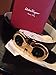 Salvatore Ferragamo Black/White Reversible Big Gold Buckle Belt