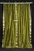 Tie Top Olive Green Silk Sari Drapes, Panels, India Curtains
