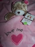 Carters Little Collections Love Me Bear Security Blanket Rattle Lovey