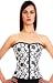 Authentic Steel Boned Waist Reducing Sweetheart Zipper Damask Floral Tissue Corset 
