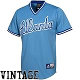MLB Majestic Atlanta Braves Cooperstown Throwback Jersey - Light Blue (Large)